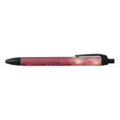 Red Luxe Bokeh Sparkle Elegant Boutique Zwarte Inkt Pen (Bovenkant)