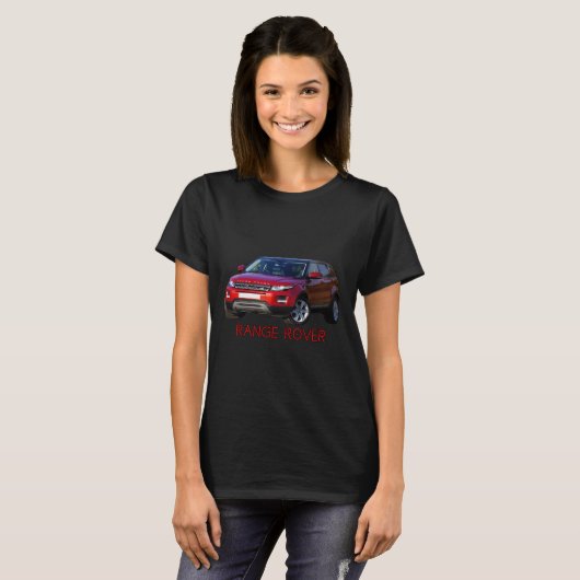 Red Luxury Range Rover Car T-shirt (Voorkant volledig)