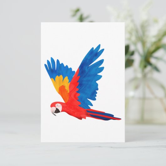 Red Macaw Kaart (Staand voorkant)