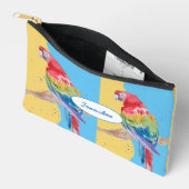 Red Macaw Parrot Watercolor Parrots Boys Name Etui (Open)