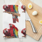 Red Macaw Tea Towel Theedoek (Quarter Fold)