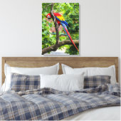 Red Macaw Wall Canvas Art (Insitu (Slaapkamer))