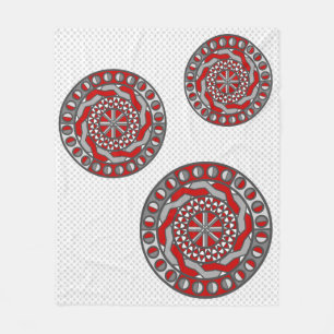 Red Machinery Fleece Blanket