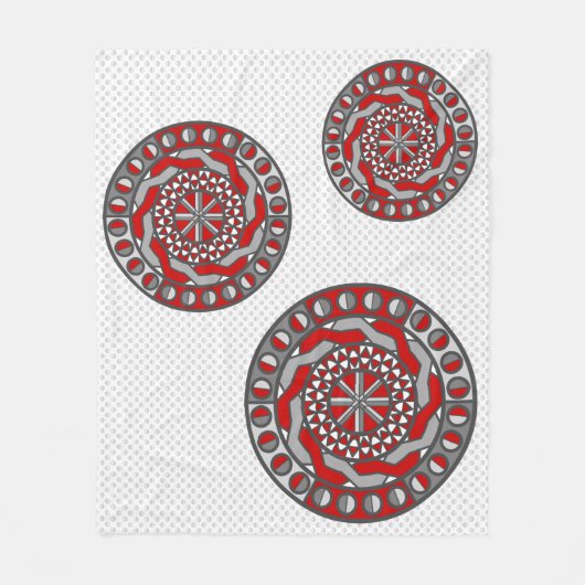 Red Machinery Fleece Blanket (Voorkant)