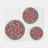 Red Machinery Fleece Blanket (Voorkant (Horizontaal))