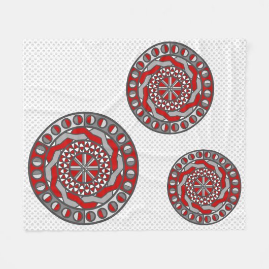 Red Machinery Fleece Blanket (Voorkant (Horizontaal))