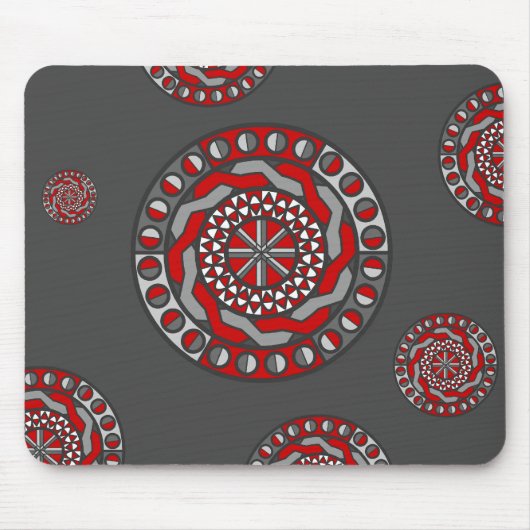 Red Machinery Mousepad Muismat (Voorkant)