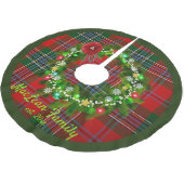 Red MacLean Tartan Brede Familienaam Tree Skirt Kerstboom Rok (Gekanteld)