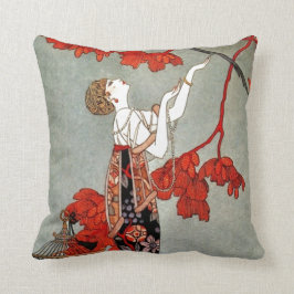 Red Madame Art Deco Design Kussen