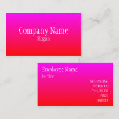 Red Magenta Ombre Visitekaartje (Voorkant / Achterkant)