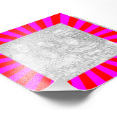 Red Magenta Starburst Lijst Foto Afdruk (Hoek)