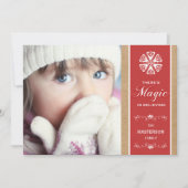 Red Magic in Believing Holiday Photo Flat Card Feestdagenkaart (Voorkant)