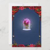 Red Magical Enchanted Red Rose Beauty Sweet 16 Kaart (Achterkant)