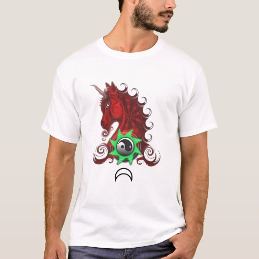 Red Magicallon Unicorn, F T-shirt (Voorkant)