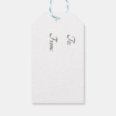 Red Magnolia Floral kerstcadeaus Cadeaulabel (Achterkant)