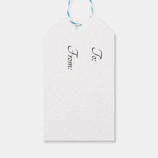 Red Magnolia Floral kerstcadeaus Cadeaulabel (Achterkant)