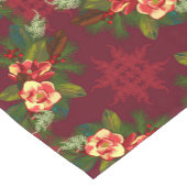 Red Magnolia KerstFloral Print Table Runner Korte Tafelloper (Hoek)