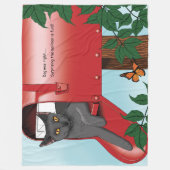 Red Mail Box Cat Fleece Deken (Voorkant)