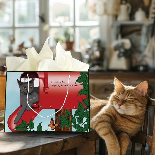Red Mail Box Cat Groot Cadeauzakje