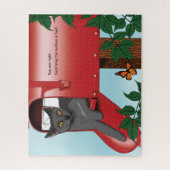 Red Mail Box Cat Legpuzzel (Verticaal)