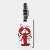 Red Maine Lobster Thunder_Cove Bagagelabel (Voorkant verticaal)