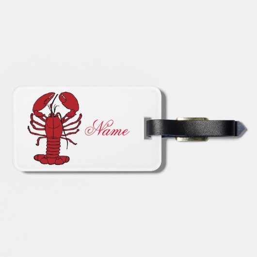Red Maine Lobster Thunder_Cove Bagagelabel (Achterkant horizontaal)