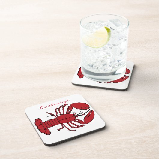 Red Maine Lobster Thunder_Cove Bier Onderzetter (Rechterzijde)