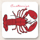 Red Maine Lobster Thunder_Cove Bier Onderzetter (Voorkant)