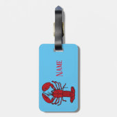 Red Maine Lobster Thunder_Cove Blue Bagagelabel (Achterkant verticaal)
