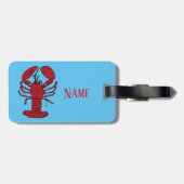 Red Maine Lobster Thunder_Cove Blue Bagagelabel (Achterkant horizontaal)