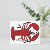 Red Maine Lobster Thunder_Cove Briefkaart (Staand voorkant)