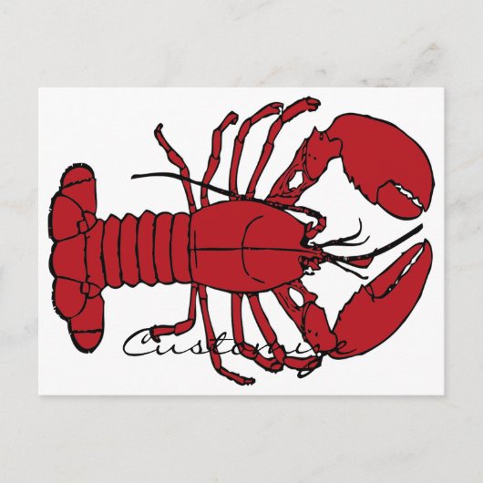 Red Maine Lobster Thunder_Cove Briefkaart (Voorkant)