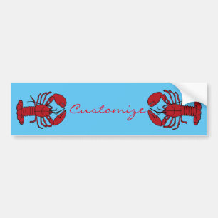 Red Maine Lobster Thunder_Cove Bumpersticker