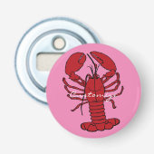 Red Maine Lobster Thunder_Cove Button Flesopener (Voorkant)