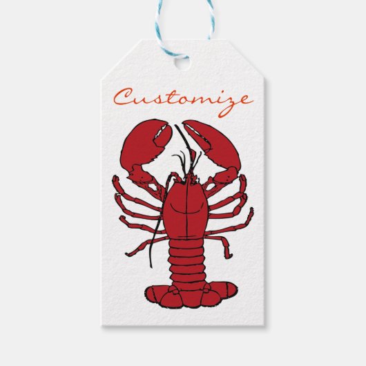 Red Maine Lobster Thunder_Cove Cadeaulabel (Voorkant)