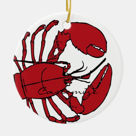 Red Maine Lobster Thunder_Cove Keramisch Ornament (Voorkant)