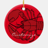 Red Maine Lobster Thunder_Cove Keramisch Ornament (Achterkant)