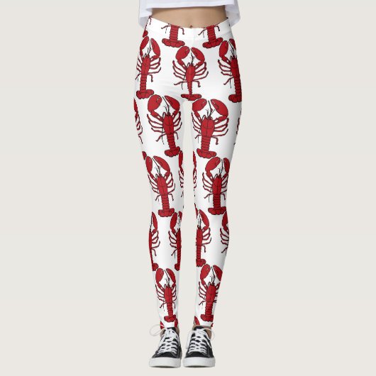 Red Maine Lobster Thunder_Cove Leggings (Voorkant)