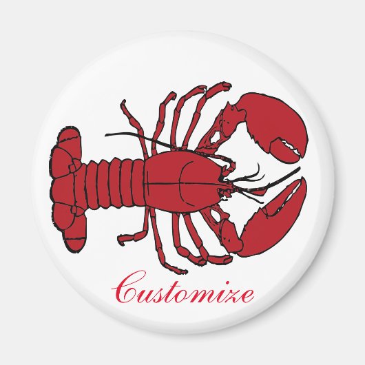 Red Maine Lobster Thunder_Cove Magneet (Voorkant)