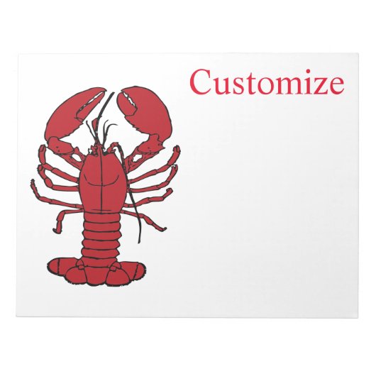 Red Maine Lobster Thunder_Cove Notitieblok (Voorkant)