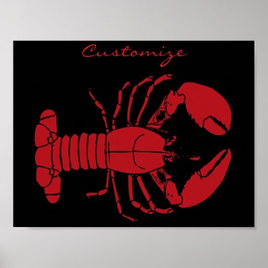 Red Maine Lobster Thunder_Cove Poster (Voorkant)