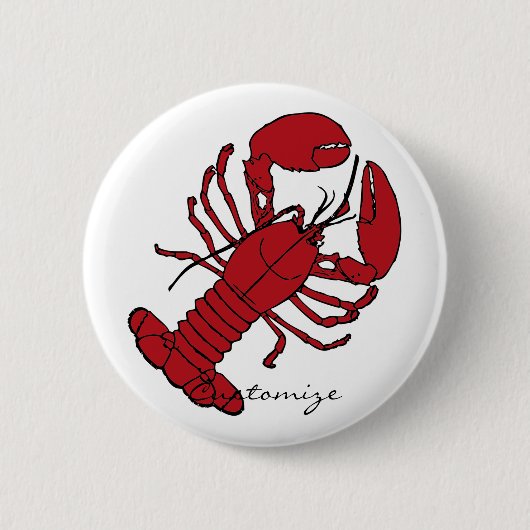 Red Maine Lobster Thunder_Cove Ronde Button 5,7 Cm (Voorkant)