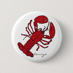 Red Maine Lobster Thunder_Cove Ronde Button 5,7 Cm