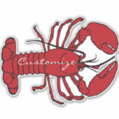 Red Maine Lobster Thunder_Cove Sticker (Voorkant)