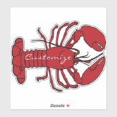 Red Maine Lobster Thunder_Cove Sticker (Vel)
