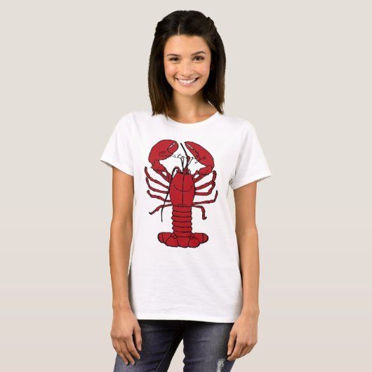 Red Maine Lobster Thunder_Cove T-shirt (Voorkant volledig)