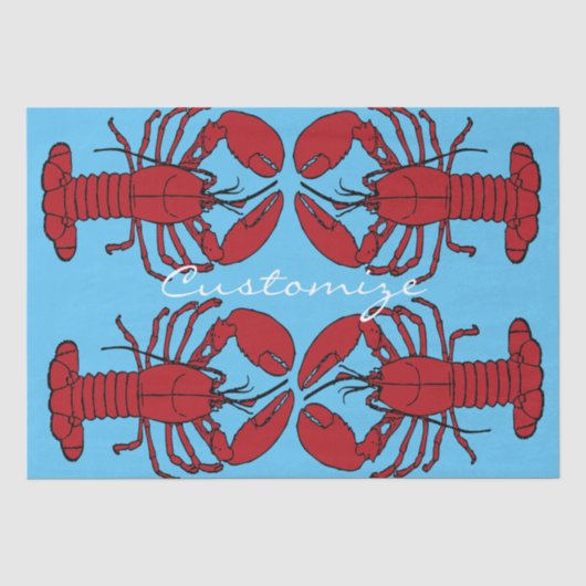 Red Maine Lobster Thunder_Cove Tissue Paper Tissuepapier (Voorkant)