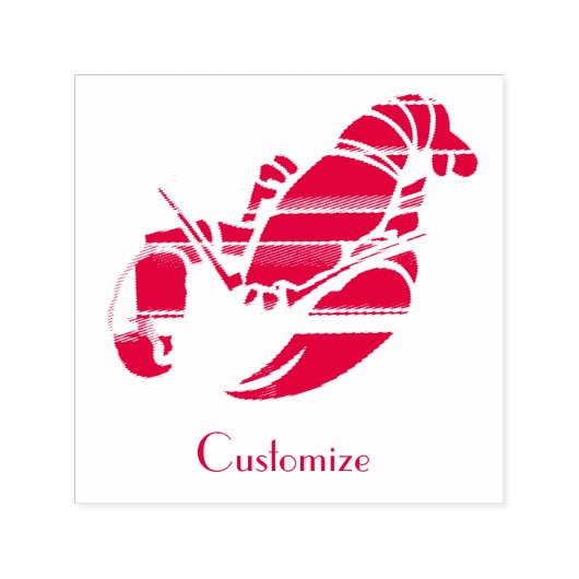 Red Maine Lobster Thunder_Cove Zelfinktende Stempel (Design)