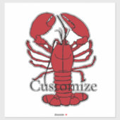 Red Maine Lobsters Thunder_Cove Sticker (Vel)