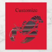 Red Maine Lobsters Thunder_Cove Wijn Etiket (Enkel label)